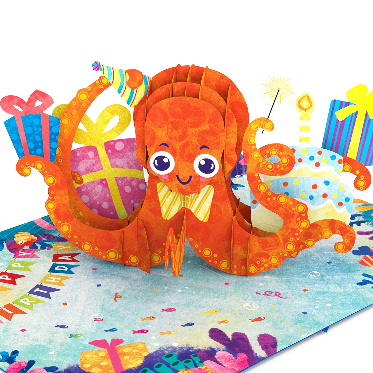 Happy Birthday Oktopus Pop-Up Karte