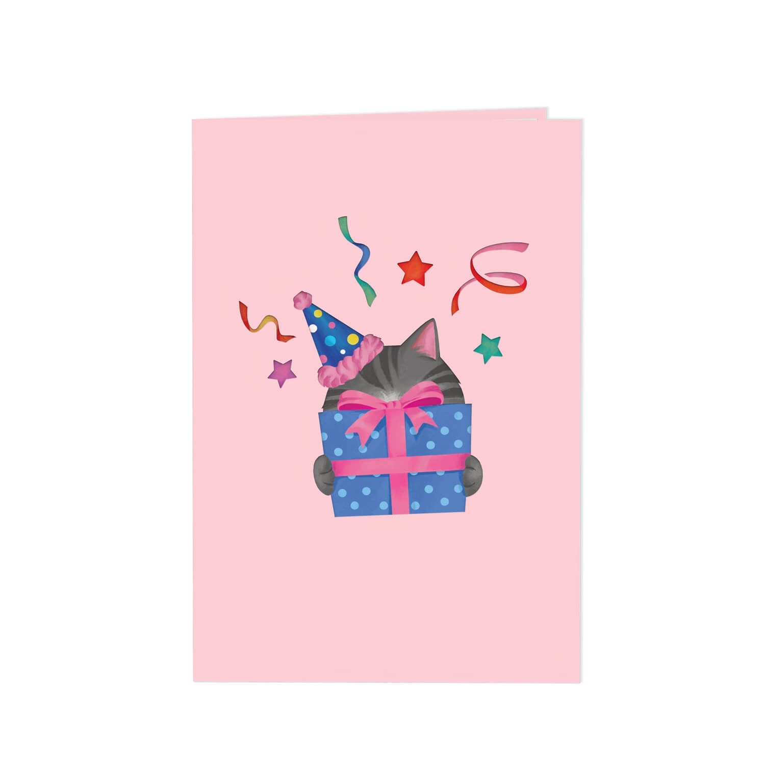 Carte pop-up anniversaire chat