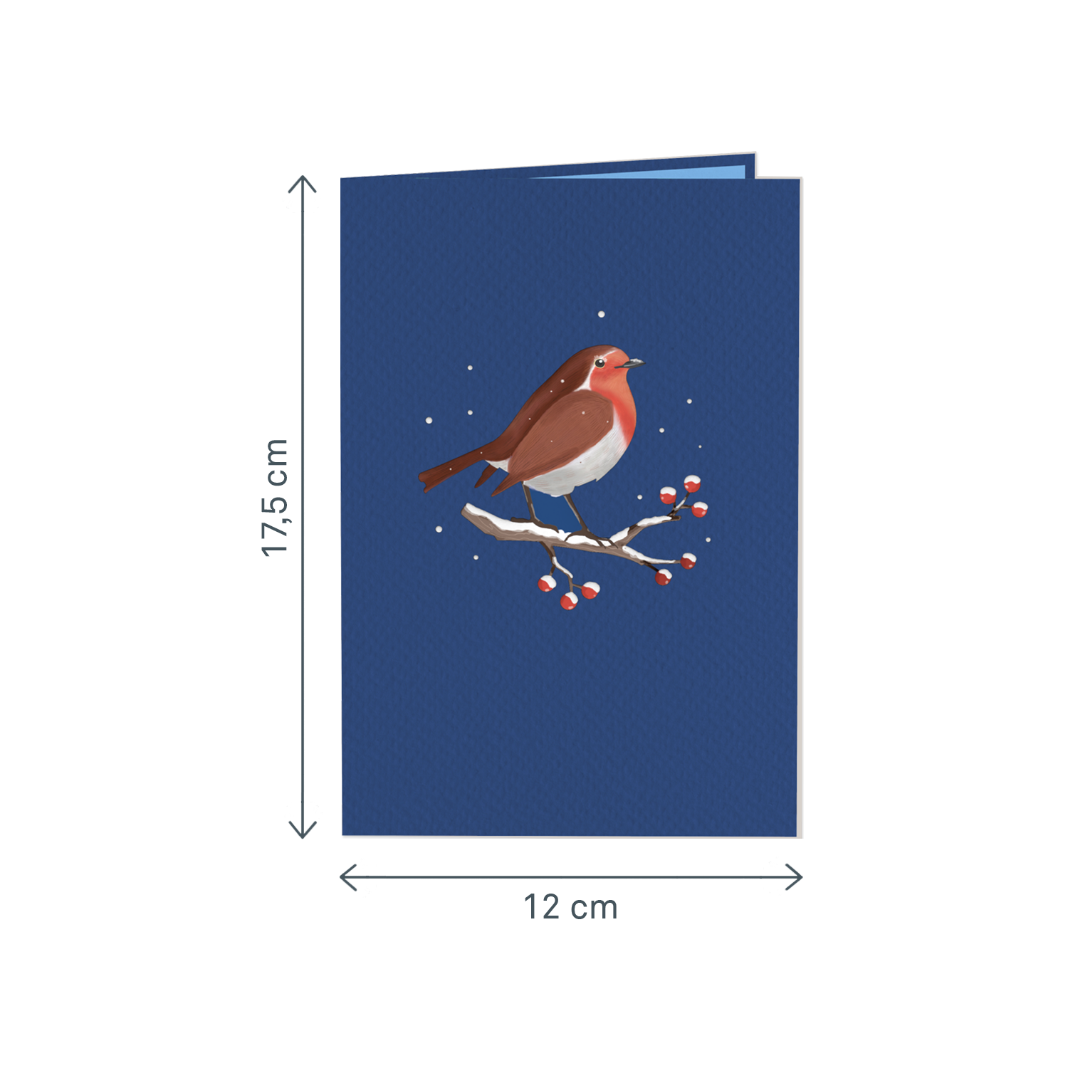 Carte pop-up Merles en hiver