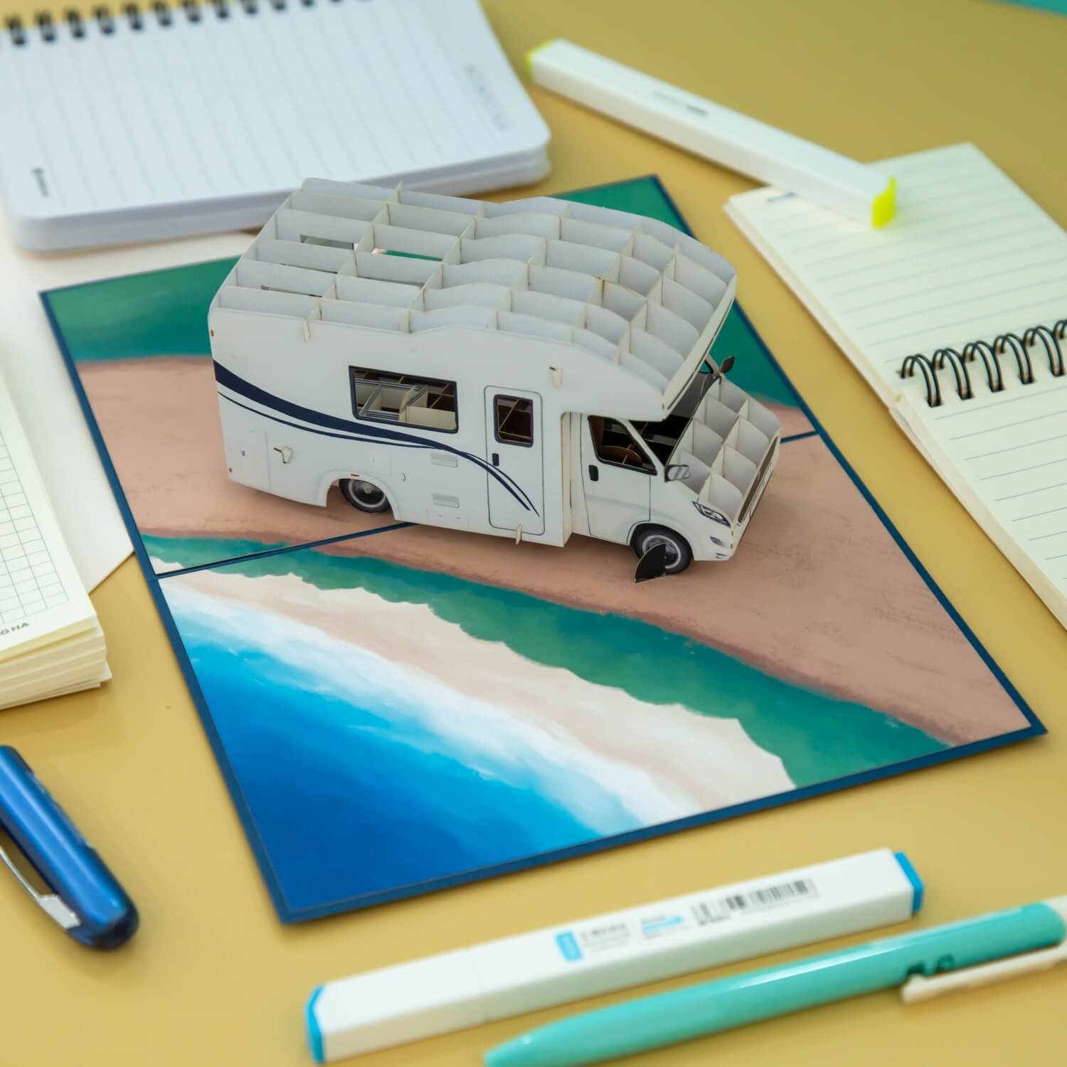 Carte pop-up camping-car