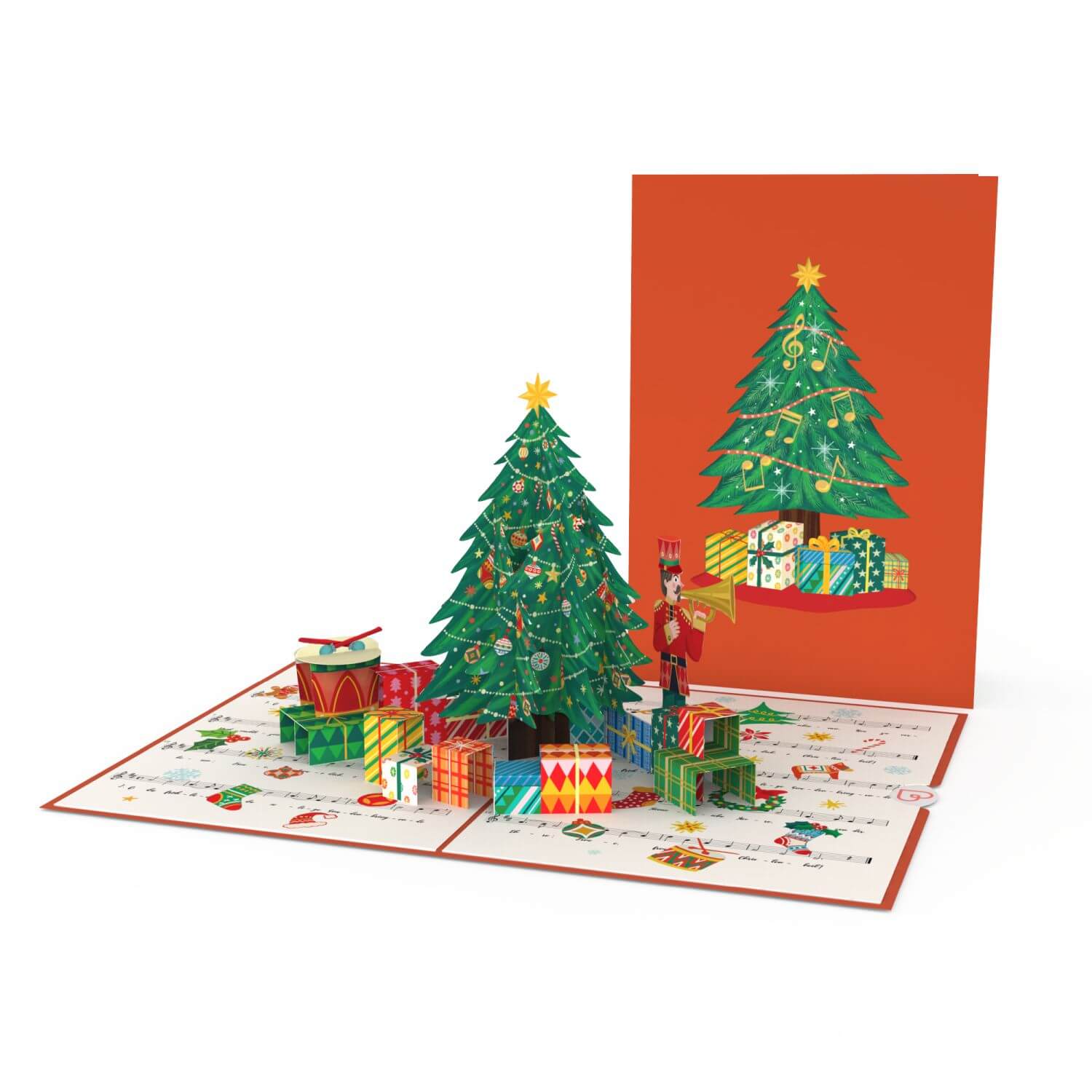 Carte pop-up Sapin de Noël Ô toi joyeux