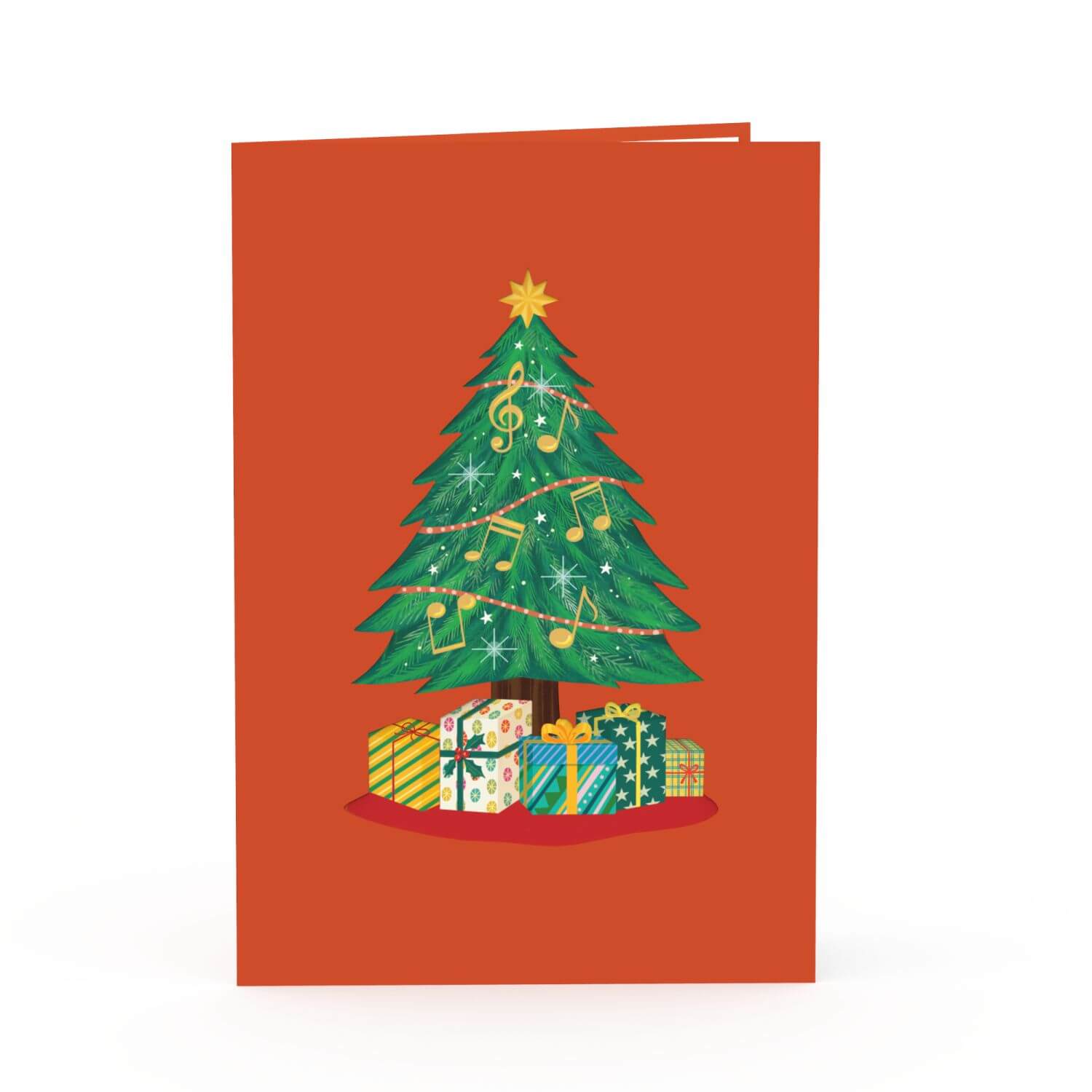 Carte pop-up Sapin de Noël Ô toi joyeux