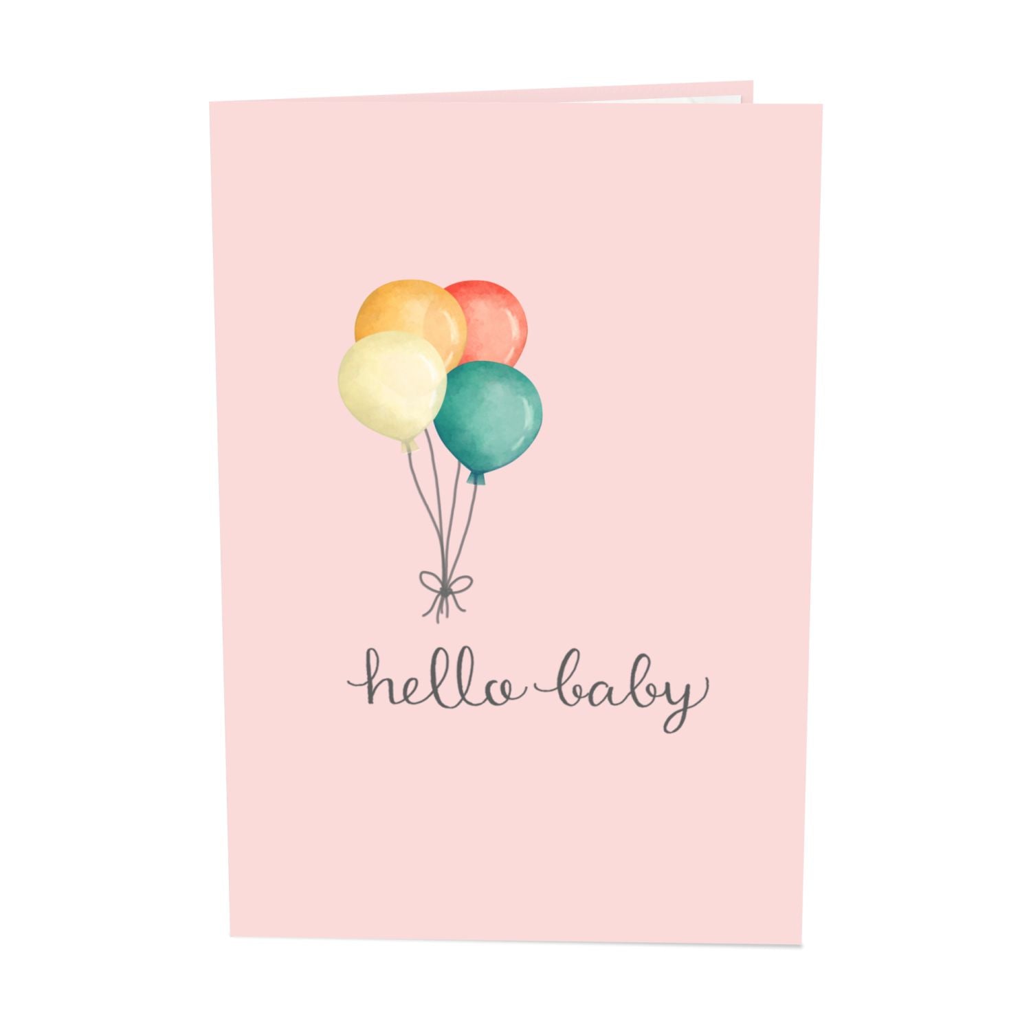 Carte pop-up bébé éléphant (rose)