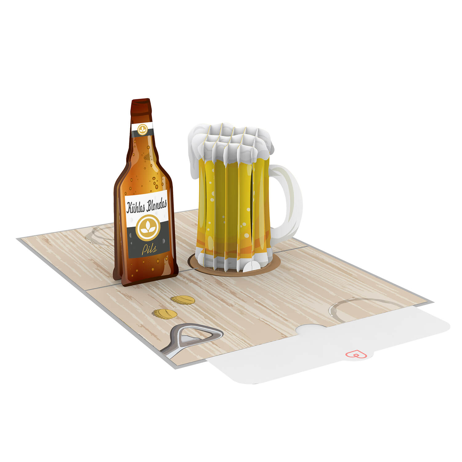 Carte pop-up bière