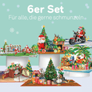 6er Set Pop-Up Karten "Lustige Weihnachten"