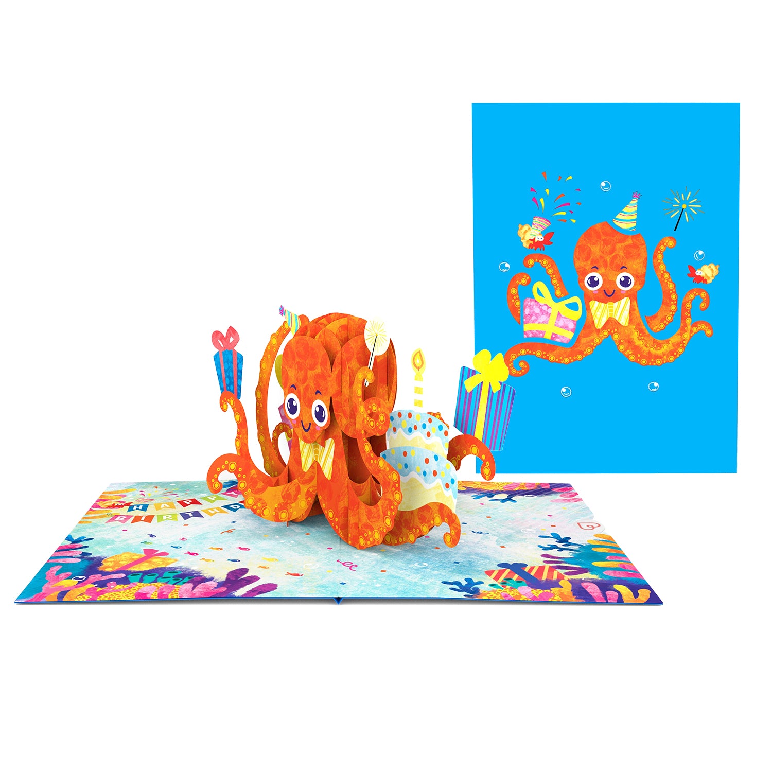 Happy Birthday Oktopus Pop-Up Karte