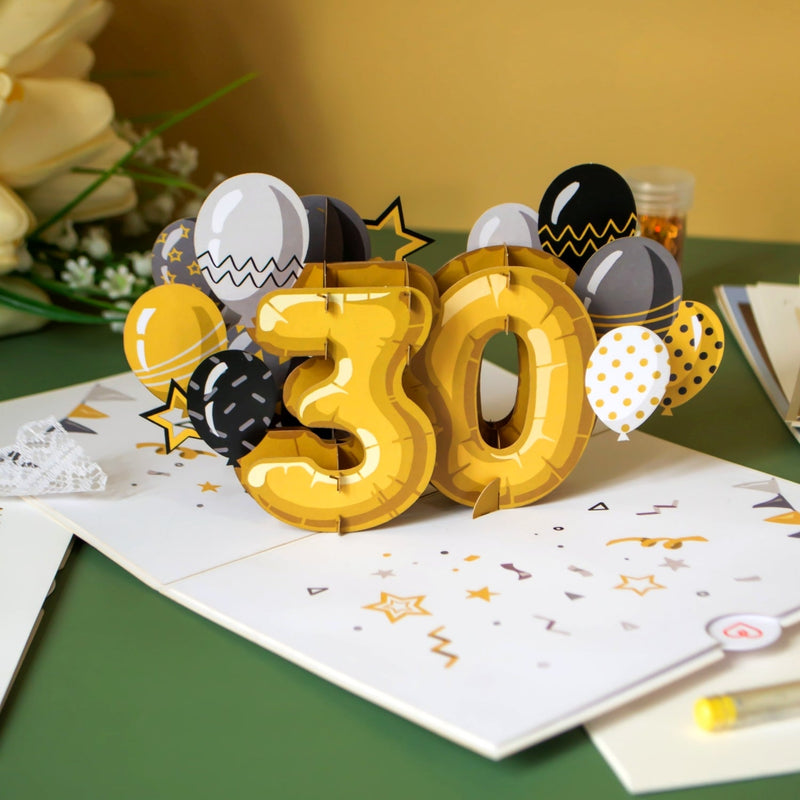 Carte pop-up 30ème anniversaire