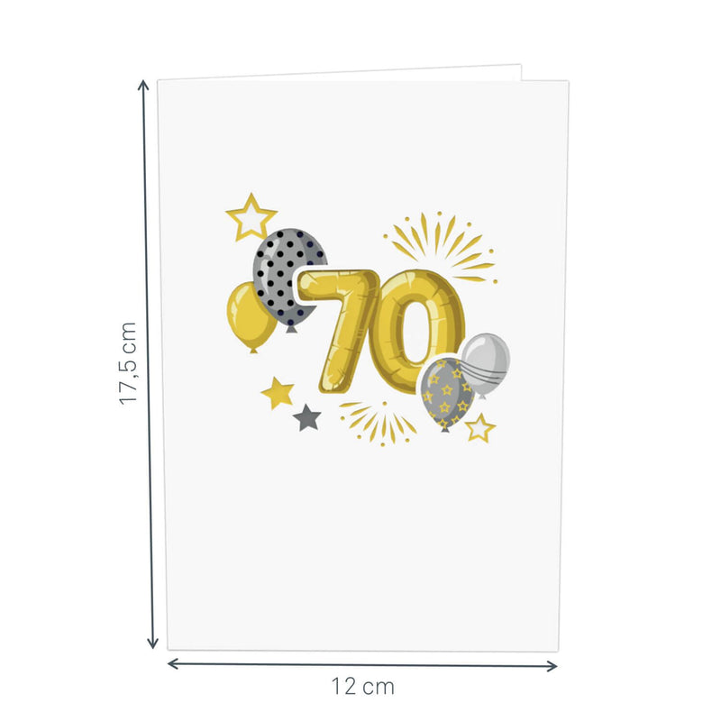 Carte pop-up 70e anniversaire