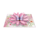 Carte pop-up fleur avec papillon