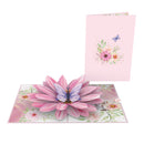 Carte pop-up fleur avec papillon