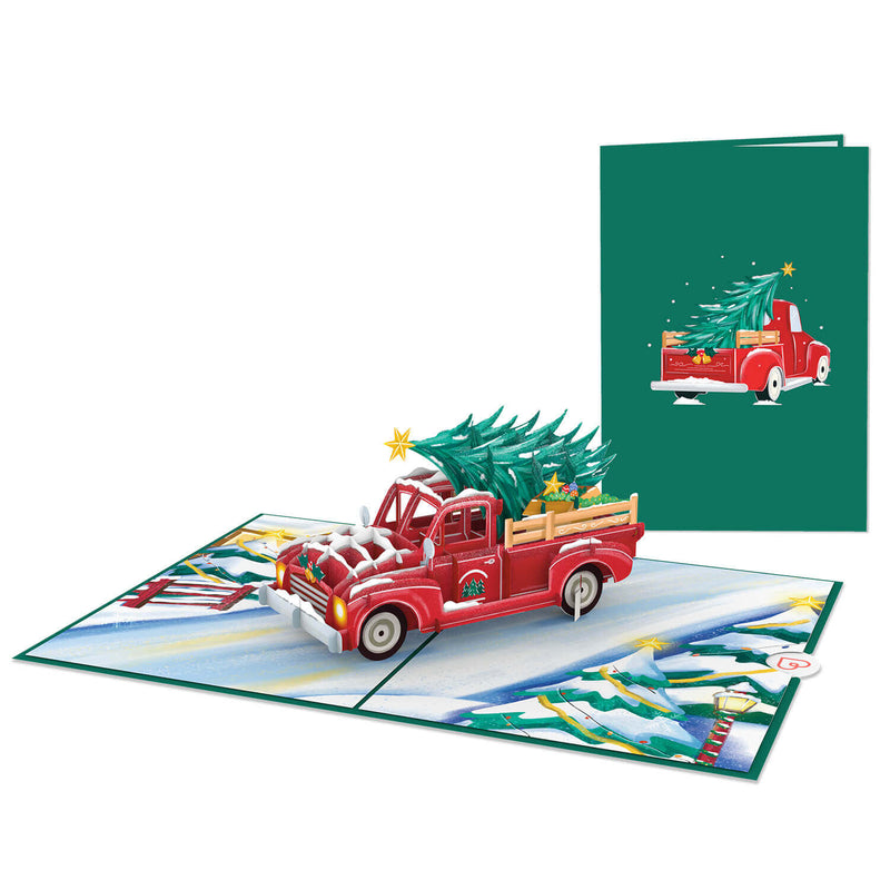 Carte pop-up Conduire à la maison pour Noël