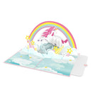 Carte pop-up Licorne avec arc-en-ciel