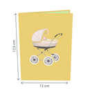 Poussette avec carte pop-up bébé