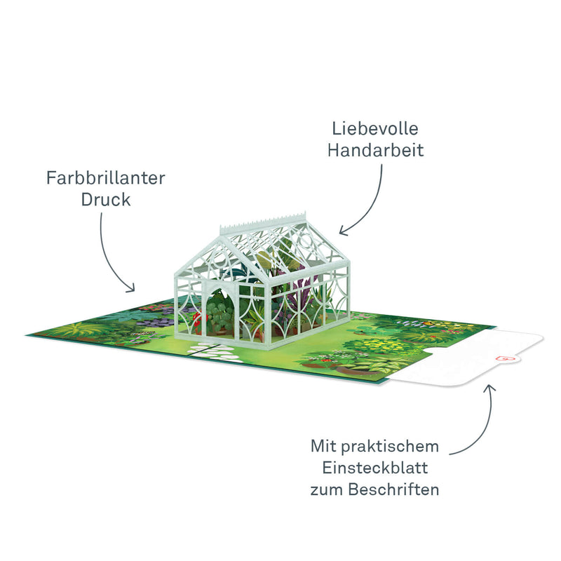 Gewächshaus Pop-Up Karte