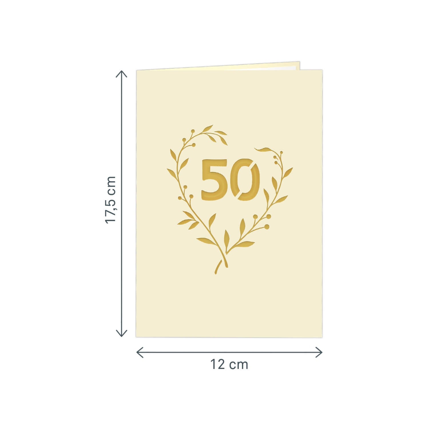 Goldene Hochzeit Pop-Up Karte