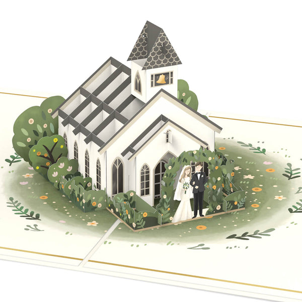 Carte pop-up pour chapelle de mariage