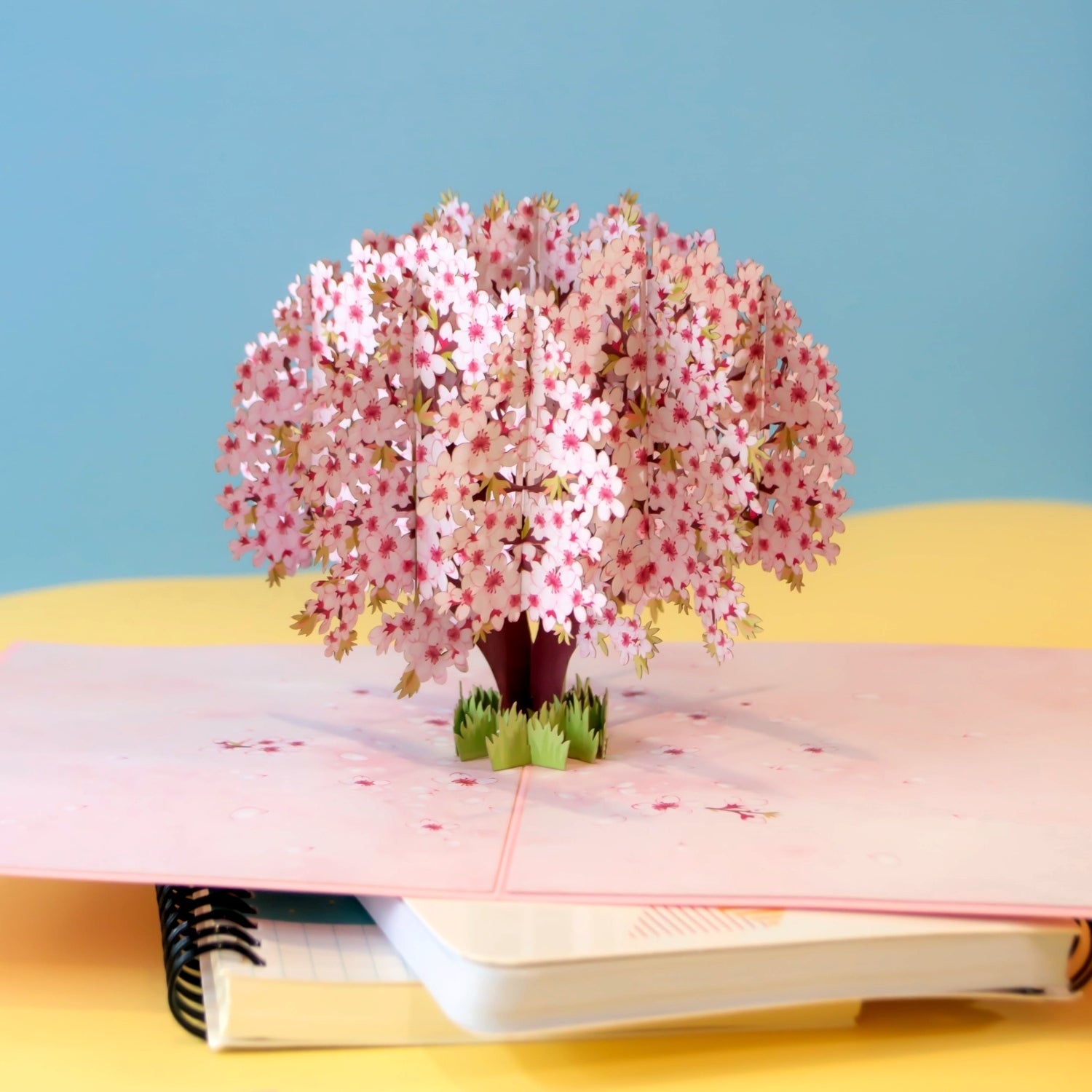 Carte pop-up fleurs de cerisier