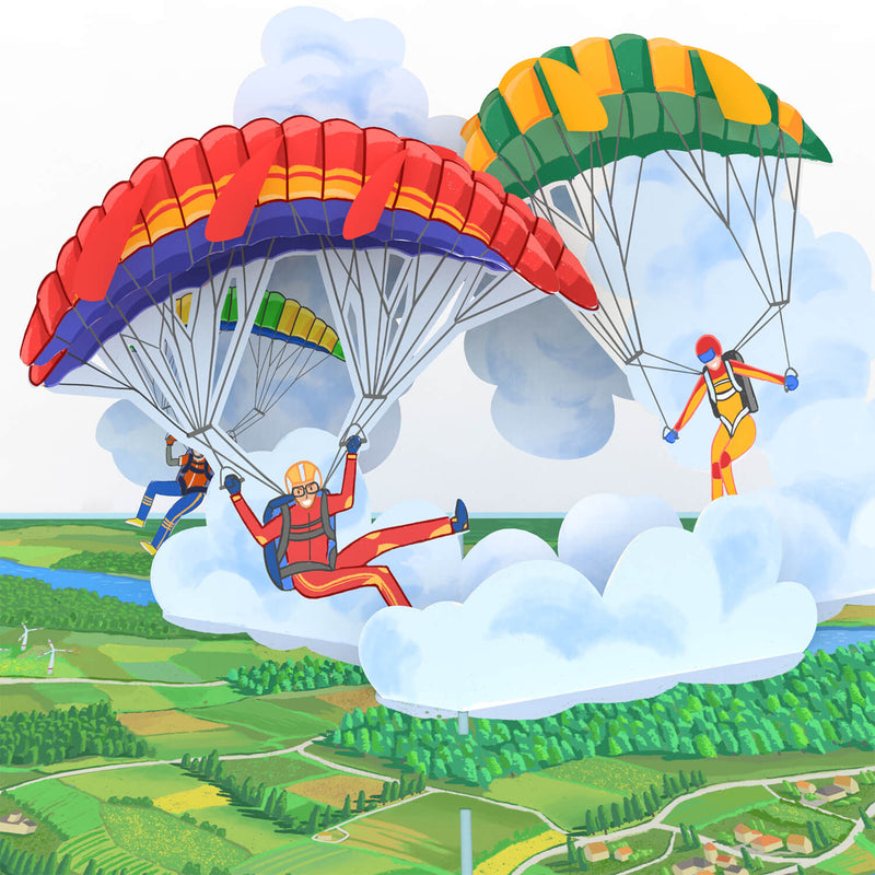Paragliding Pop-Up Karte