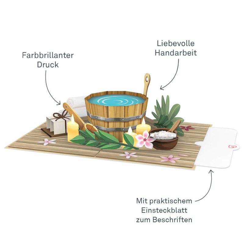 Sauna Pop-Up Karte