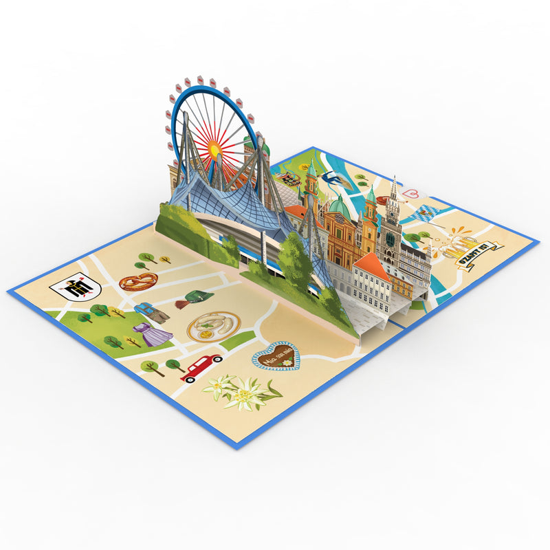 München Pop-Up Karte