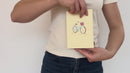 Carte pop-up Vélo avec fleurs