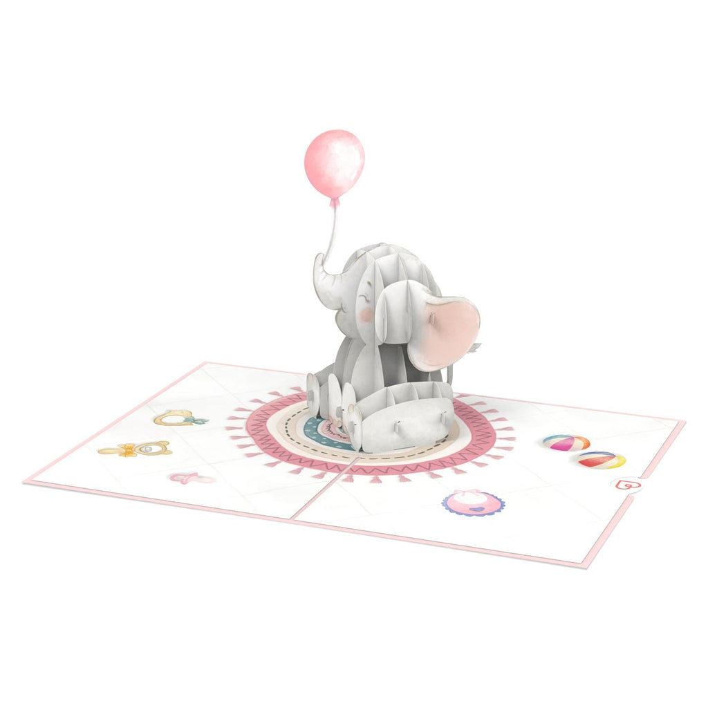 Garcon Carte Pop-up Bébé éléphant (bleu) - Carte De Naissance 3D Pour Garçon Carte Naissance Garcon Carte Pop-up Bébé éléphant (bleu) - Carte De Naissance 3D Pour Garçon Carte Naissance