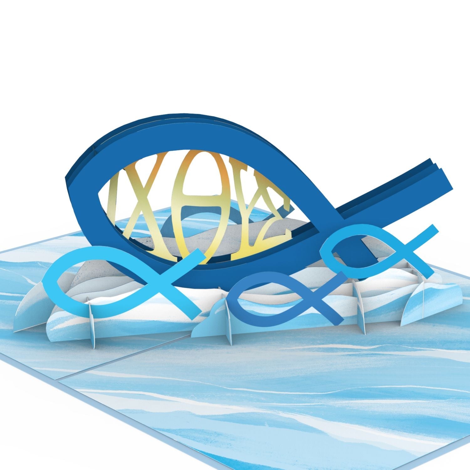 Carte pop-up poisson