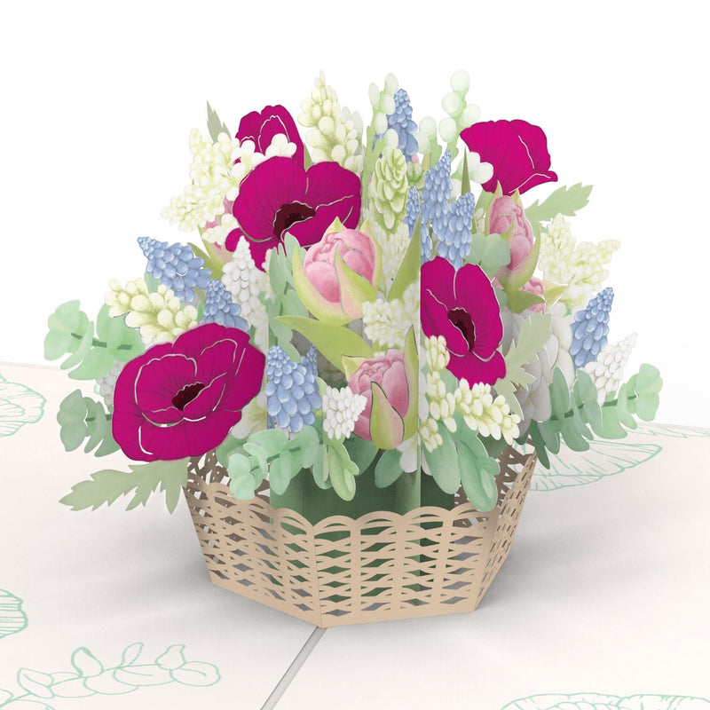 Carte pop-up fleurs de printemps