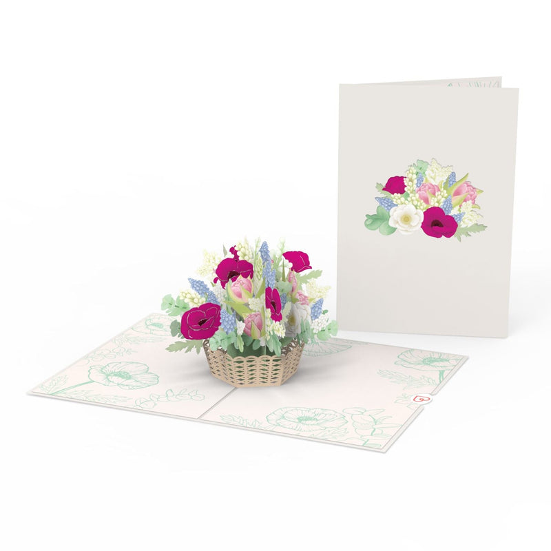 Carte pop-up fleurs de printemps