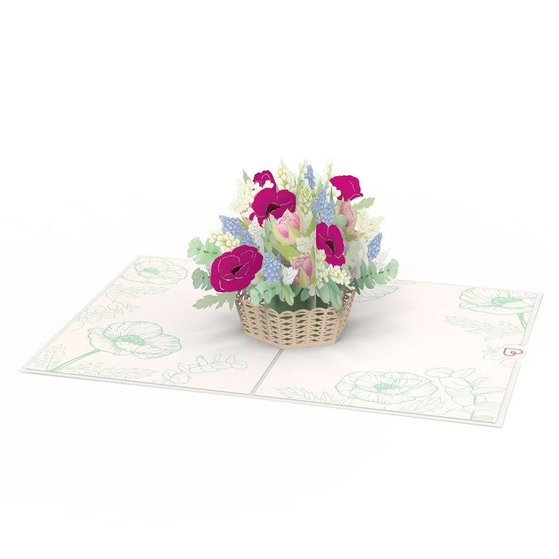 Carte pop-up fleurs de printemps