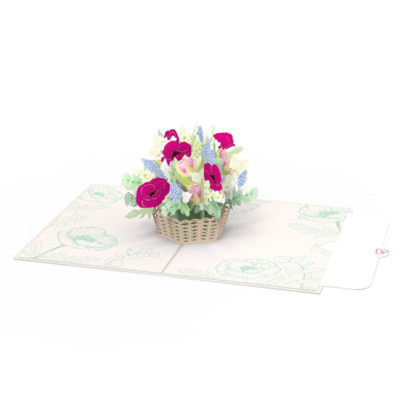 Carte pop-up fleurs de printemps