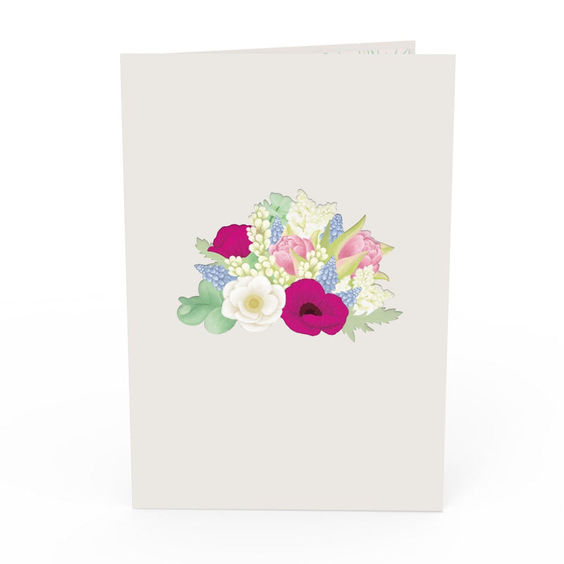 Carte pop-up fleurs de printemps