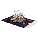 Carte pop-up d'anniversaire galactique