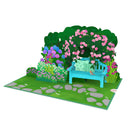 Carte pop-up Jardin avec fleurs