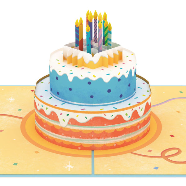 Carte pop-up gâteau d'anniversaire