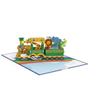 Carte pop-up train d'anniversaire