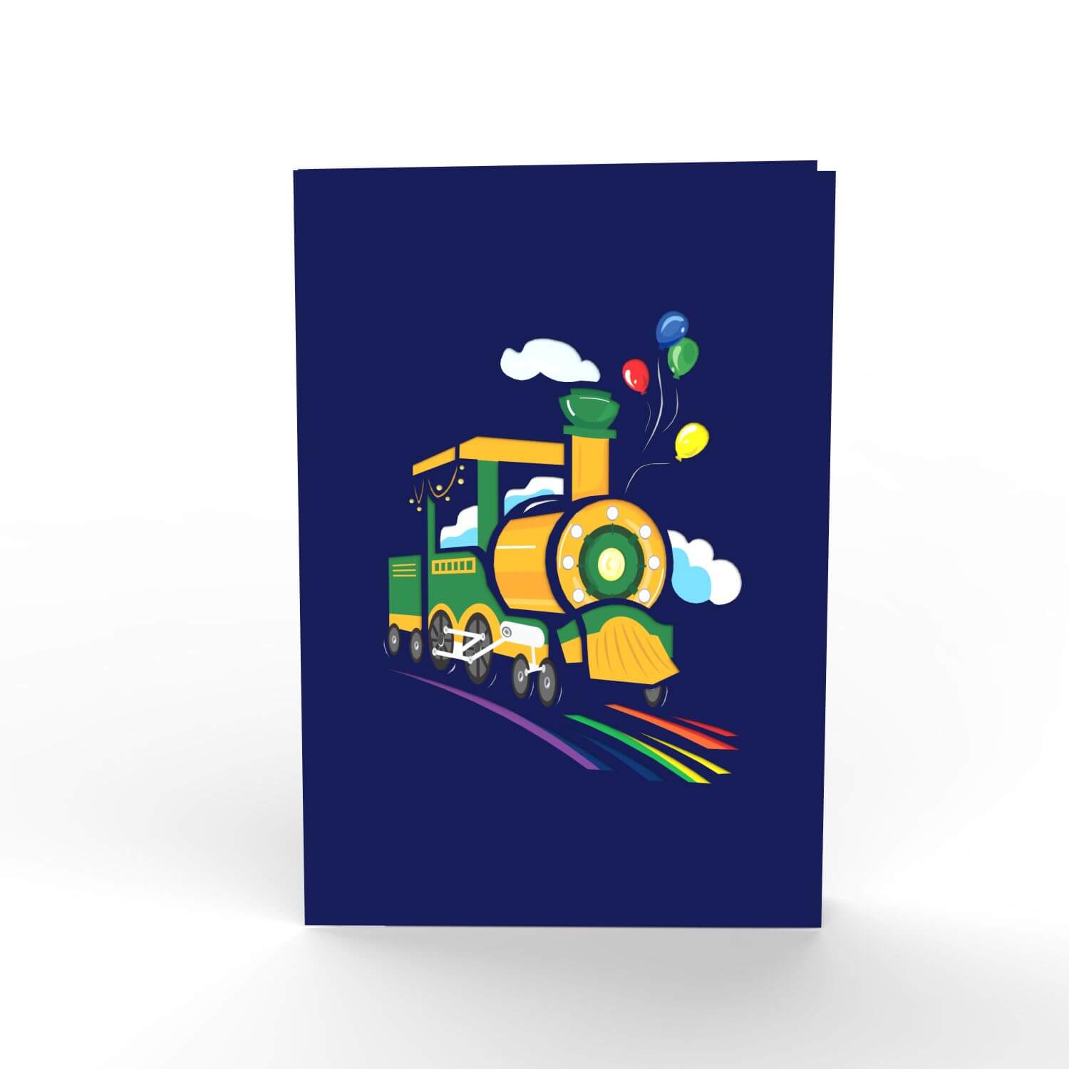 Carte pop-up train d'anniversaire
