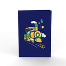 Carte pop-up train d'anniversaire