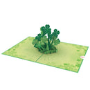 Carte pop-up trèfle porte-bonheur