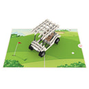 Carte pop-up pour voiturette de golf