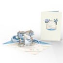 Carte pop-up de mariage sur la plage