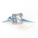 Carte pop-up de mariage sur la plage