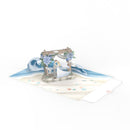 Carte pop-up de mariage sur la plage