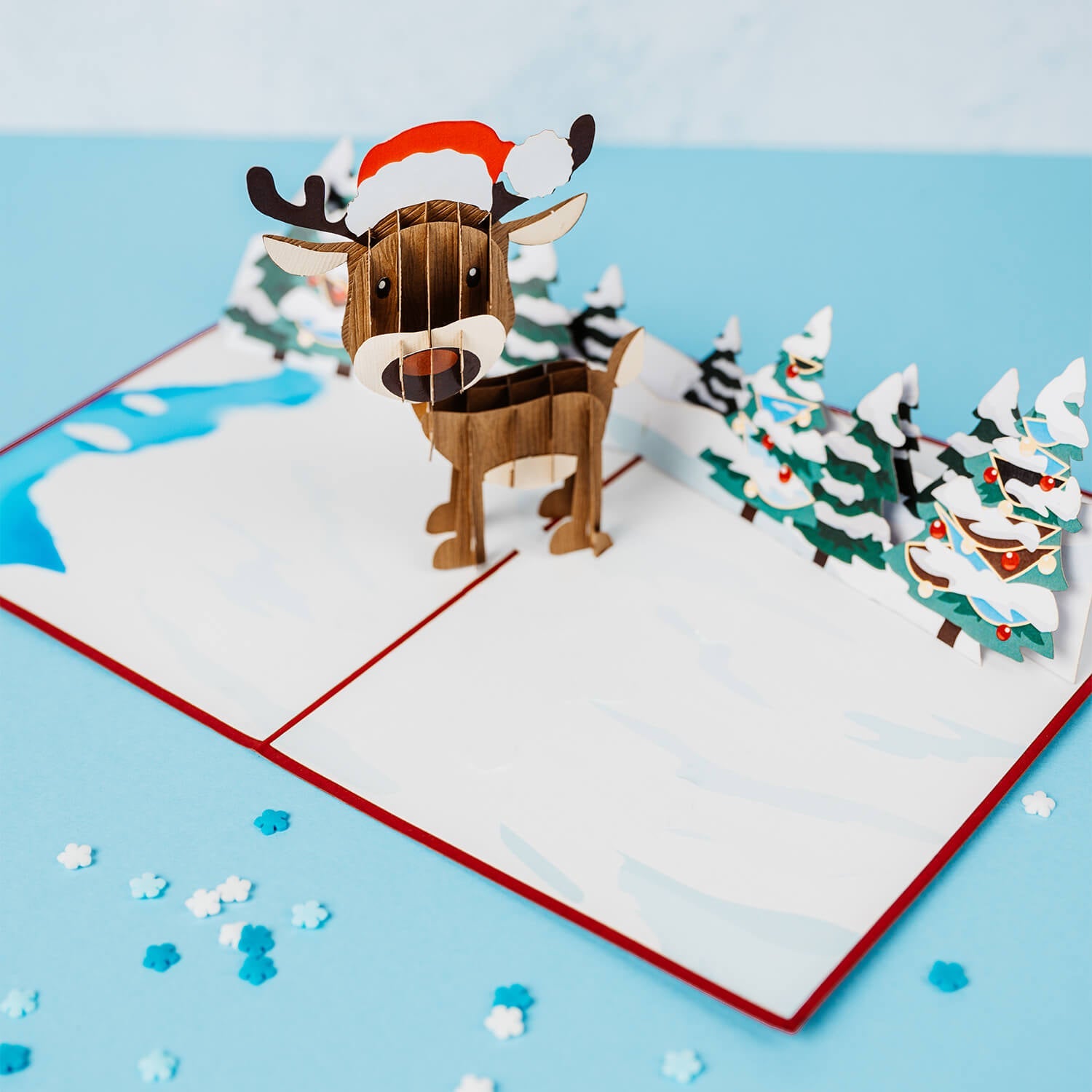 Carte pop-up Renne