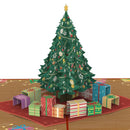 Sapin de Noël avec carte pop-up cadeaux