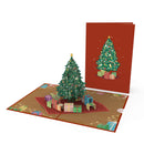 Sapin de Noël avec carte pop-up cadeaux