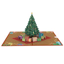 Sapin de Noël avec carte pop-up cadeaux