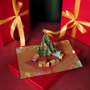 Sapin de Noël avec carte pop-up cadeaux